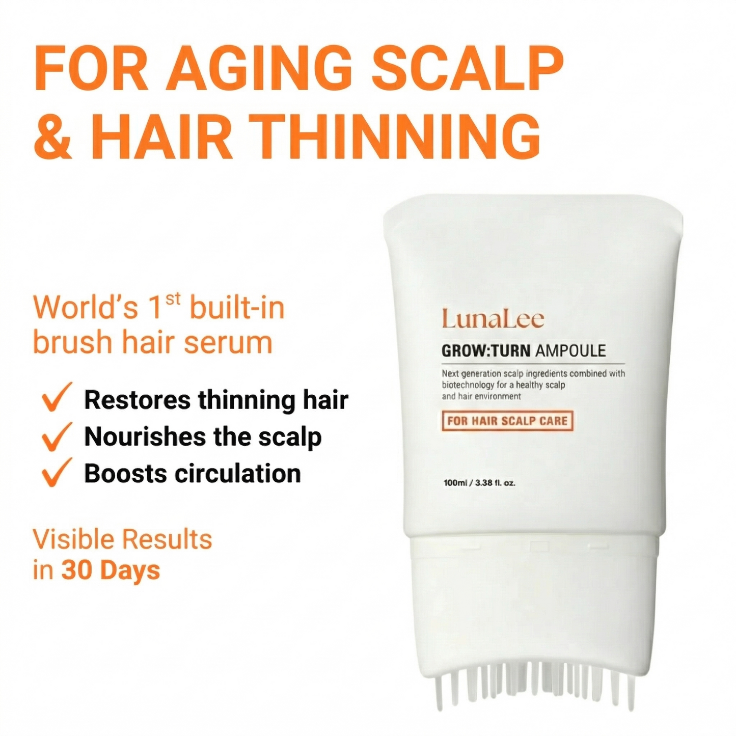 GrowTurn Hair Brush Serum