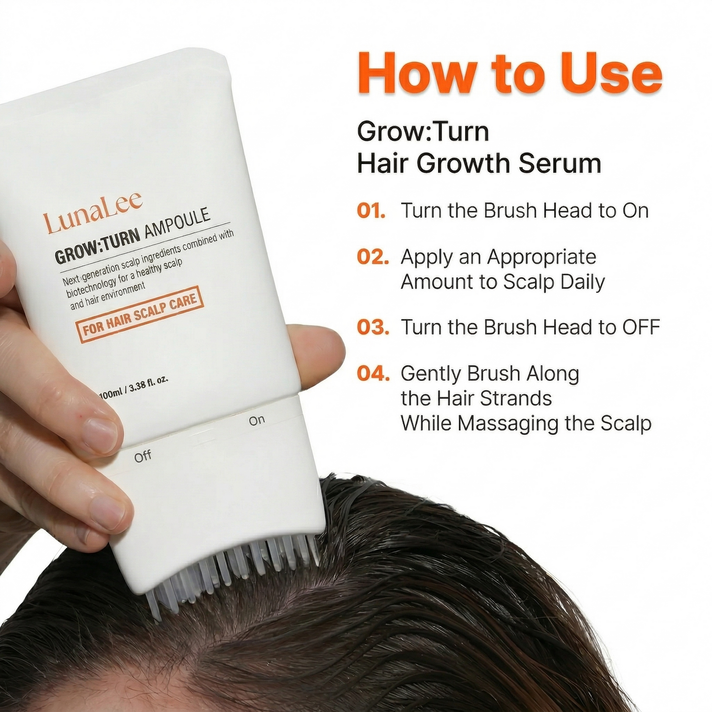 GrowTurn Hair Brush Serum